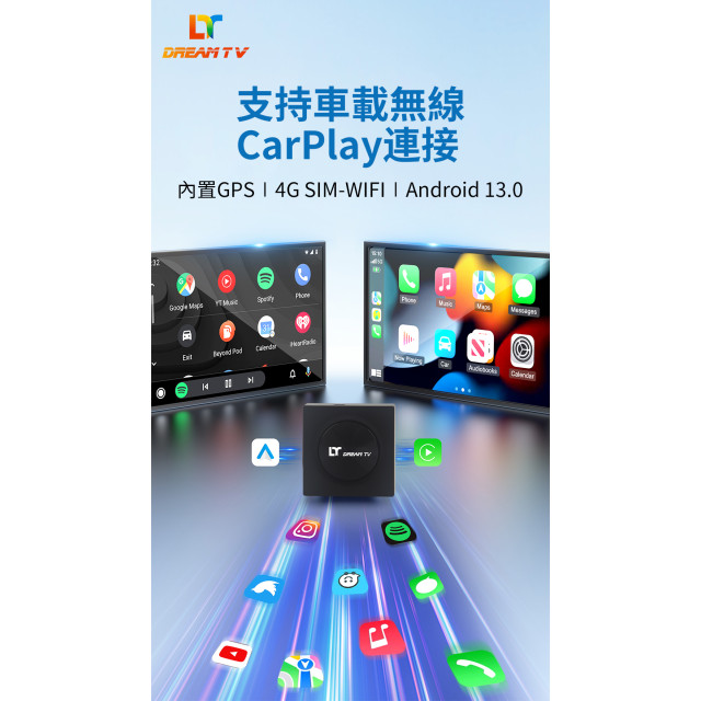 (預購:2026/5/18~6/2) DreamTV CarPlay2｜智慧車機 Pro